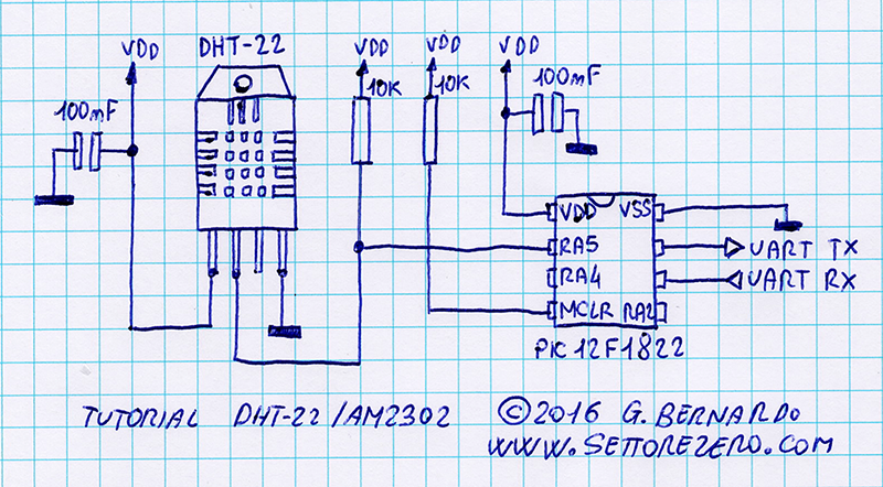 Schema utilizzato per il tutorial. Il disegno è stato realizzato con ManoCad versione 2.0 Deluxe BIC powered edition